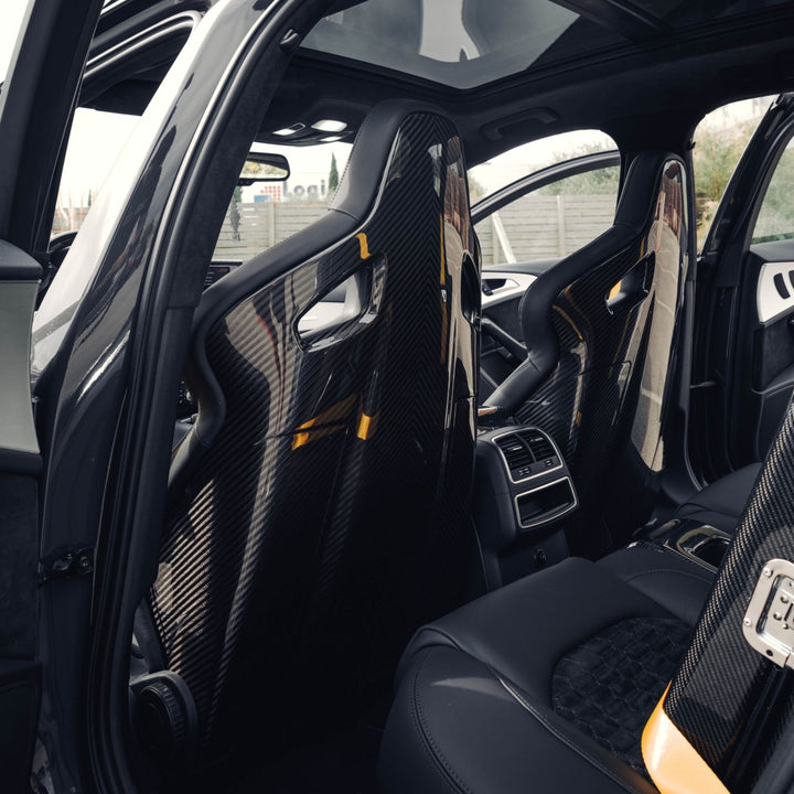 x2 carbon fiber covers adaptable to Recaro wingback 